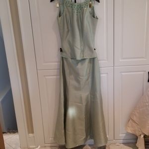 Two piece Gown for Prom Quincenera Bridesmaid